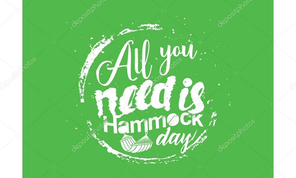 all you need is hammock day vector background
