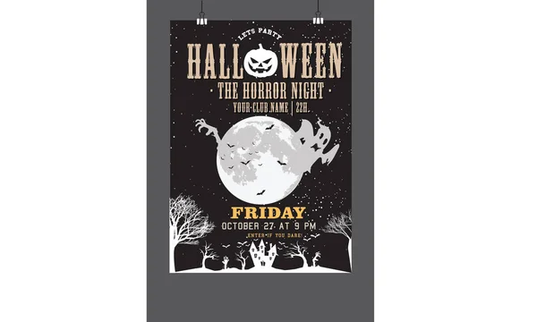 Halloweenfest Skräck Natten — Stock vektor