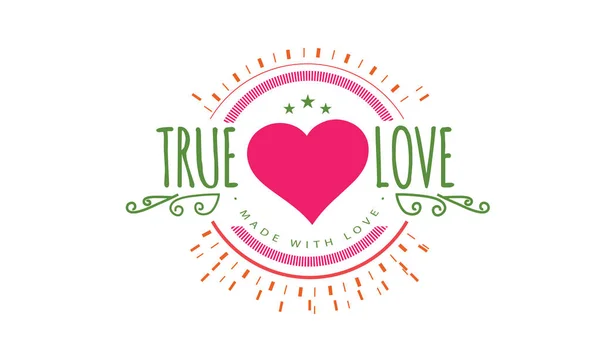 Amor citação amor verdadeiro —  Vetores de Stock
