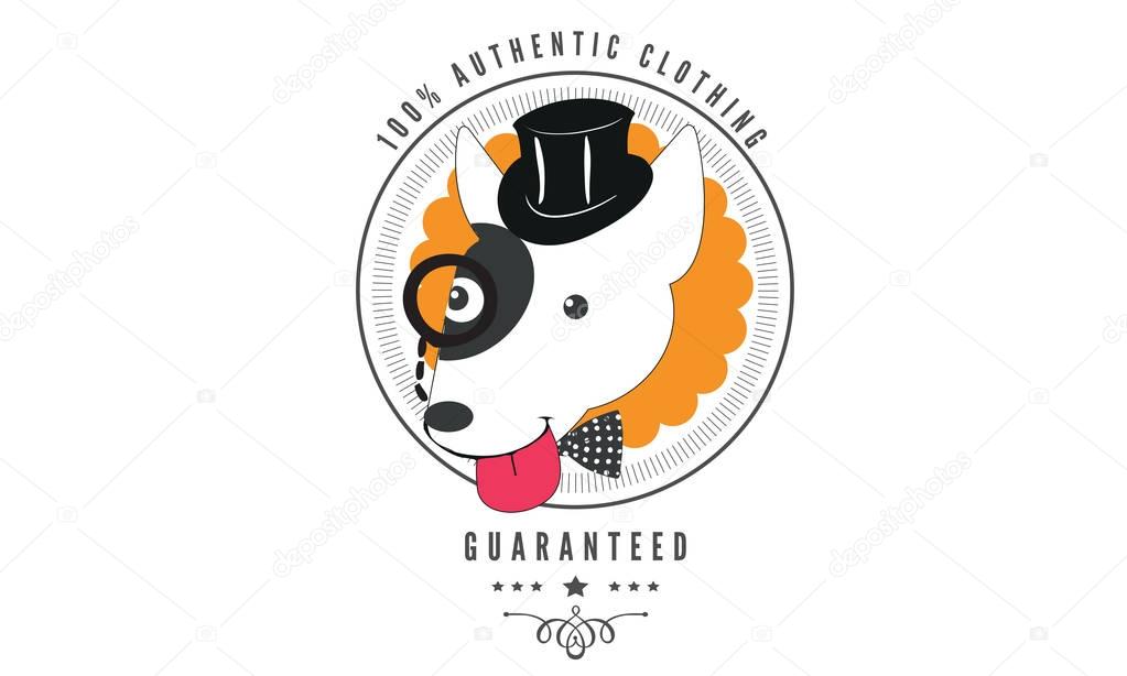 cute dog logo vector 