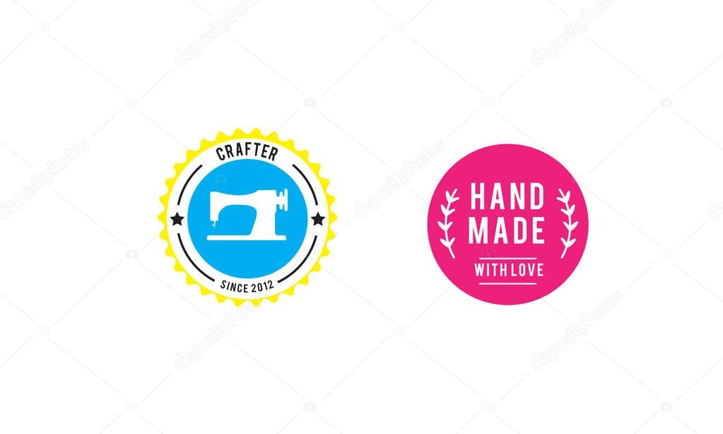 craft badge logo vector