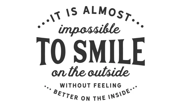 Almost Imposibble Smile Feeling Better — Stock Vector