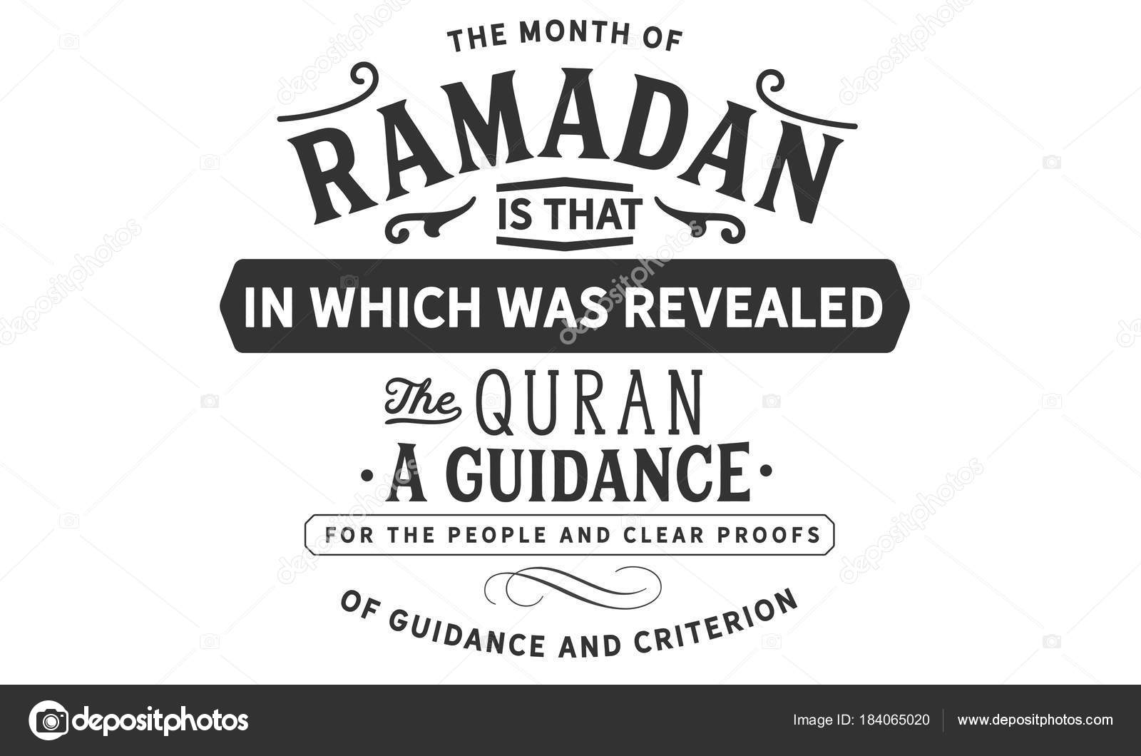 ramadan quran was revealed