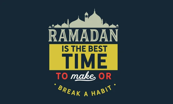 Ramadán Mejor Momento Para Hacer Romper Hábito — Vector de stock