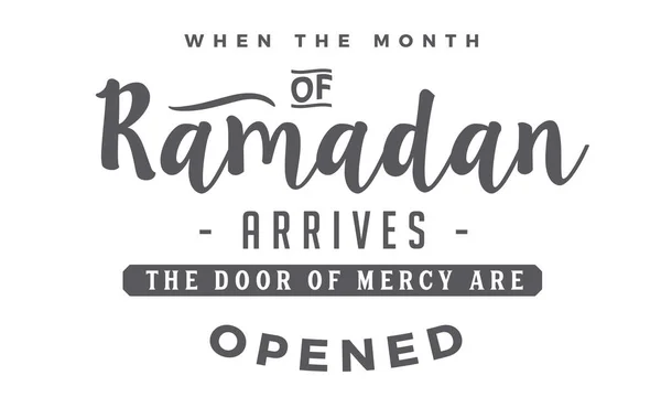 Cuando Llegue Mes Del Ramadán Abrirá Puerta Misericordia — Vector de stock