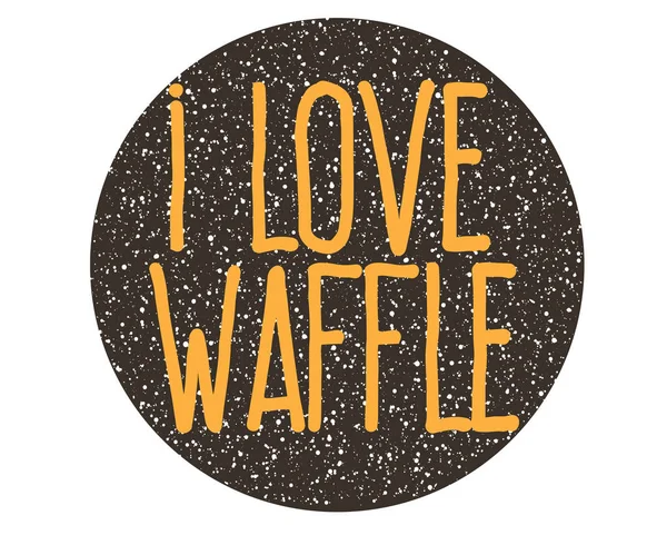 Love Waffle Retro Quote Vektor - Stok Vektor