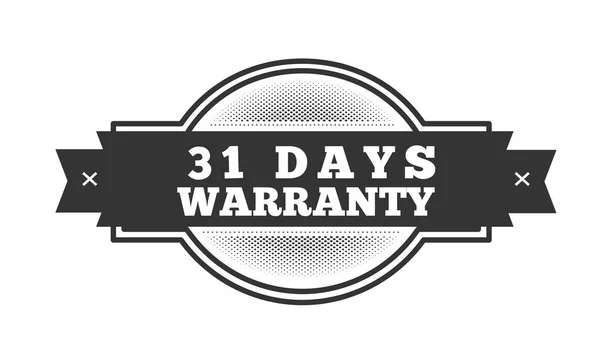 Days Warranty Icon Vintage Rubber Stamp Guarantee — Stock Vector