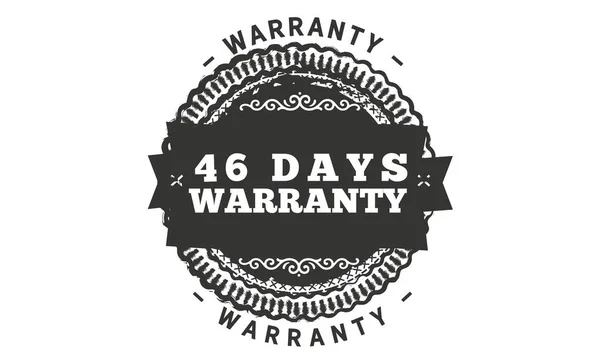 stock vector 46 days warranty icon vintage rubber stamp guarantee