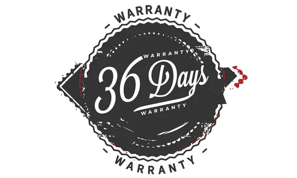 Days Warranty Vintage Rubber Stamp Guarantee — Stock Vector