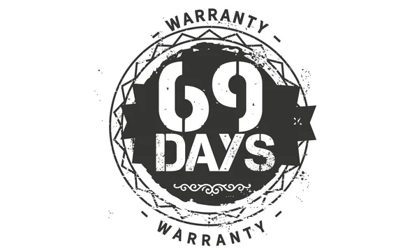 Days Warranty Icon Vintage Rubber Stamp Guarantee — Stock Vector