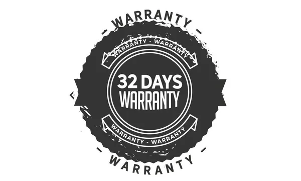 stock vector 32 days warranty icon vintage rubber stamp guarantee