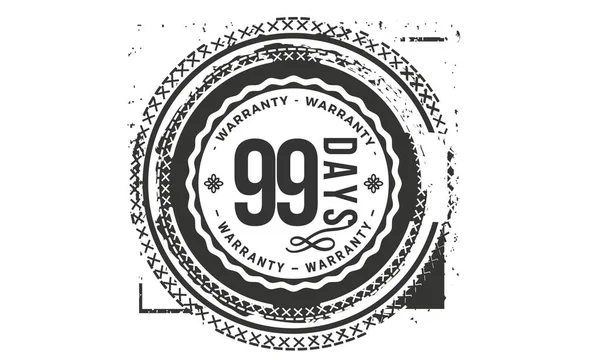 99天保修图标老式橡皮戳保证 — 图库矢量图片