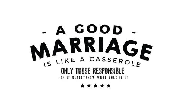 Bom Casamento Como Uma Caçarola Apenas Responsáveis Por Ele Realmente —  Vetores de Stock