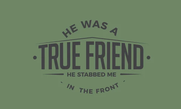 Gerçek Bir Dosttu Beni Önünde Bıçakladı — Stok Vektör