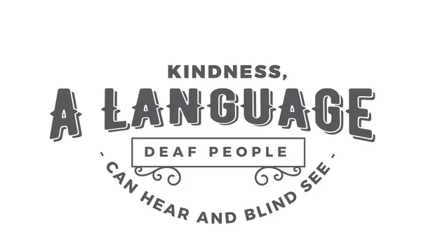 语言聋人能听见和瞎看 — 图库矢量图片