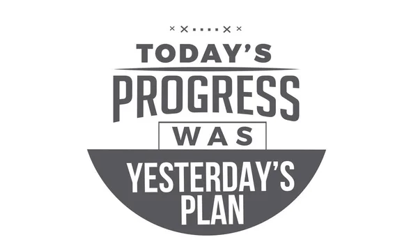 Today Progress Yesterday Plan — Stock Vector