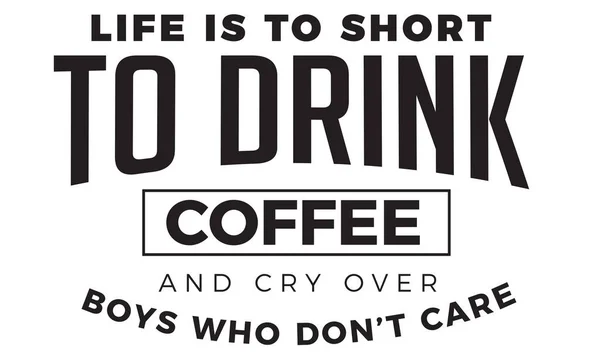 Život Pít Cofee Plakat Nad Chlapci Kteří Nestarají Krátký — Stockový vektor