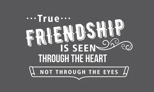 True Friendship Seen Heart Eyes — Stock Vector