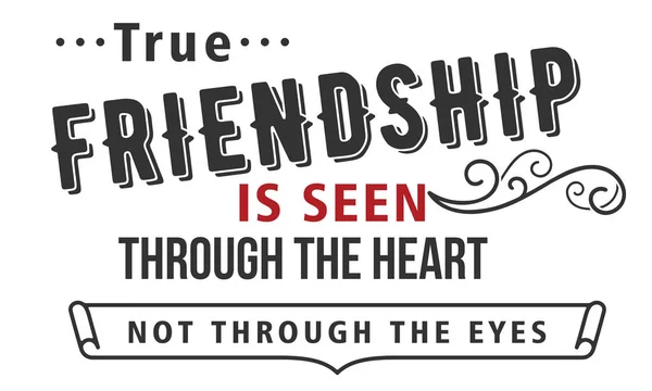 True Friendship Seen Heart Eyes — Stock Vector