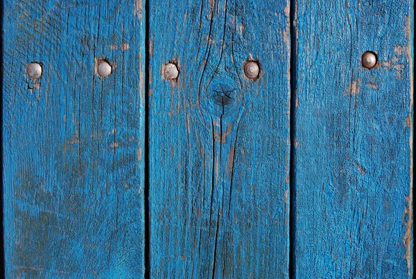 蓝色木板，栅栏组织背景 — 图库照片