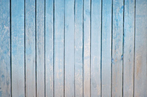 蓝色的老木栅栏。木栅栏背景。木板纹理 — 图库照片