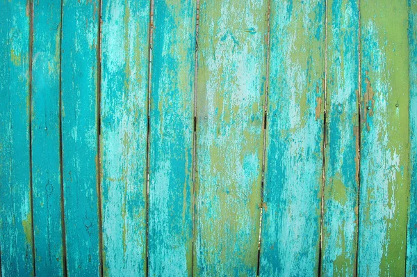Groene oude houten hek. houten palissade achtergrond. het patroon van de planken. groen — Stockfoto