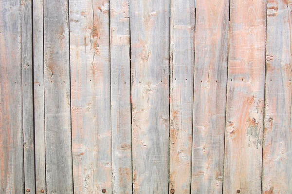 Ljus korall gamla planket. trä palissad bakgrund. plankor textur — Stockfoto
