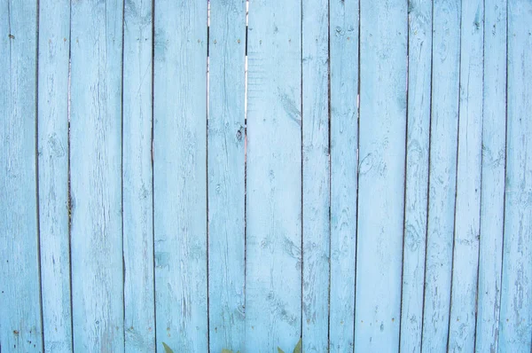 Blue old wooden fence. — Stock Photo, Image