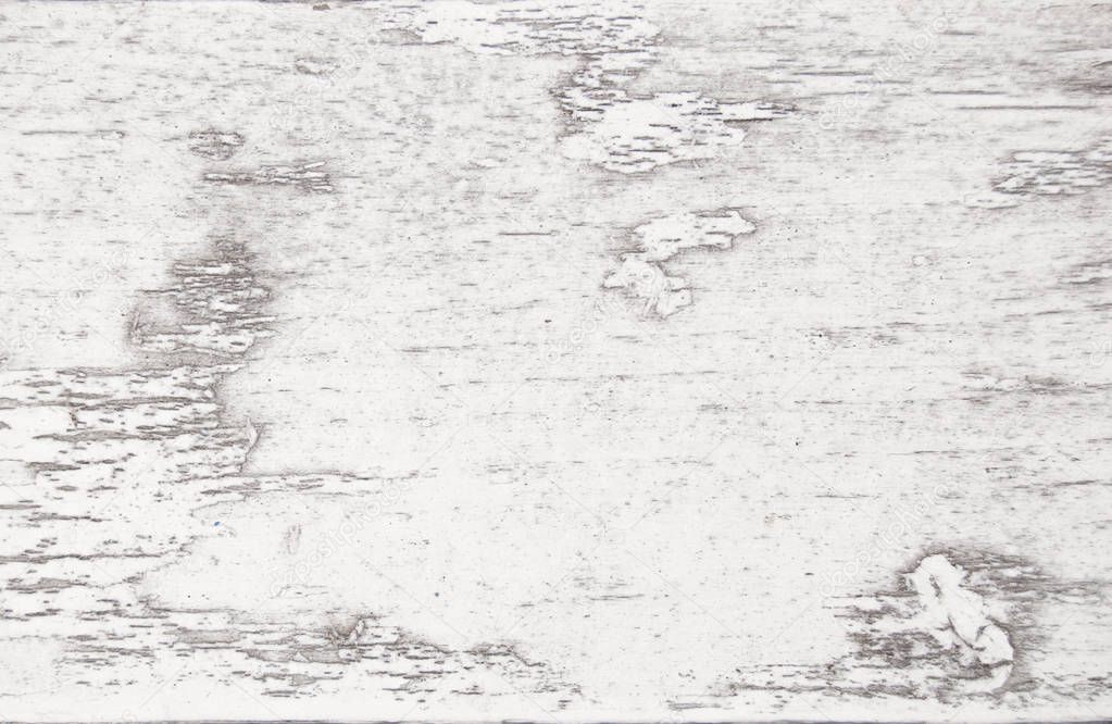 Vintage painted wooden texture. White horizontal background of wood.