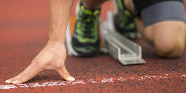 Sprintstart Der Leichtathletik — Stockfoto