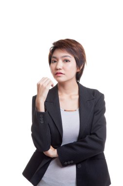 güzel genç Asyalı iş kadını.