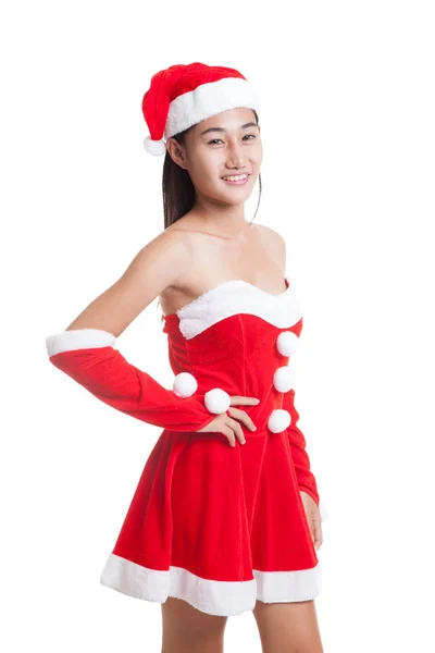 アジアのクリスマス サンタ クロースの女の子. — ストック写真