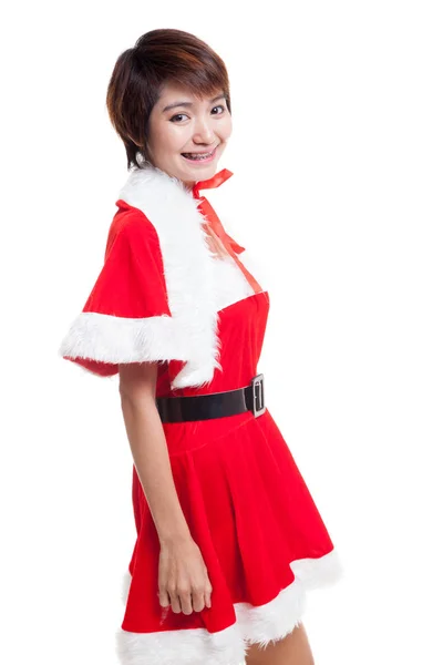 Asya Noel Noel Baba kız. — Stok fotoğraf