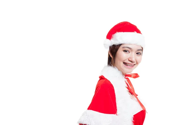 Ασιατικές Χριστουγέννων Santa Claus κορίτσι. — Φωτογραφία Αρχείου