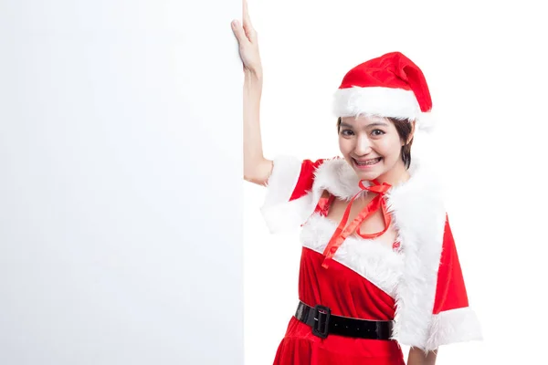 빈 기호 아시아 크리스마스 산타 클로스 소녀. — 스톡 사진