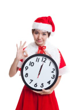 Asya Noel Noel Baba kız göster: Ok ve saat gece yarısı.