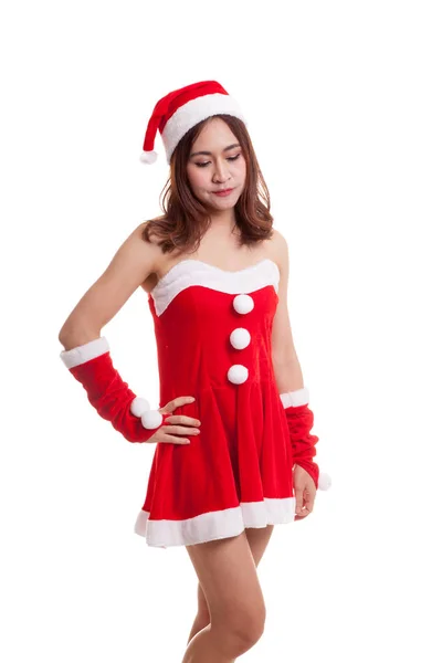 Asiático Navidad santa claus chica . —  Fotos de Stock