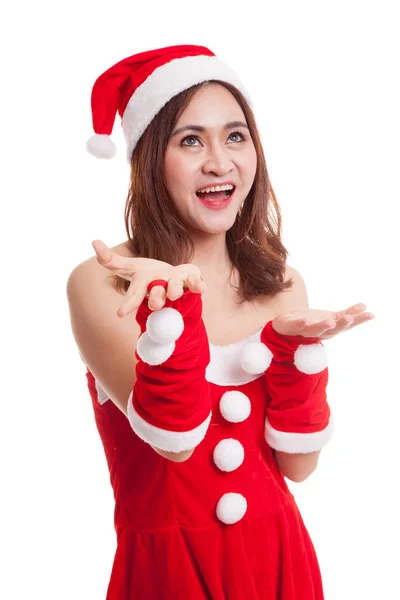 Asiático Navidad santa claus chica . — Foto de Stock