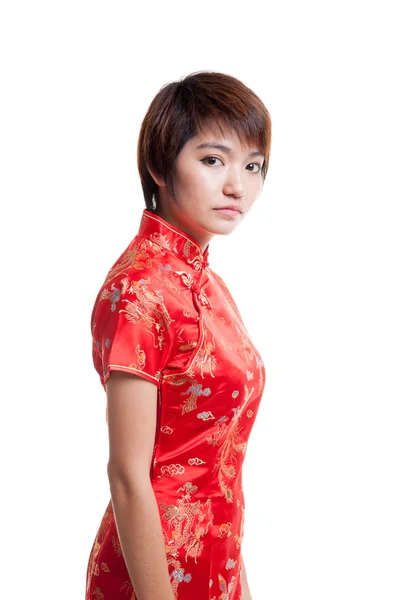 Asiatisches Mädchen im chinesischen Cheongsam-Kleid. — Stockfoto