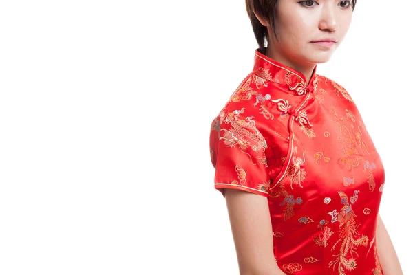 Asiatico ragazza in cinese cheongsam abito . — Foto Stock