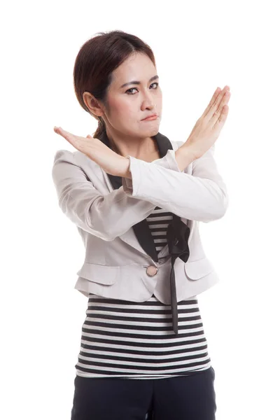 Vacker ung asiatisk kvinna säger nej. — Stockfoto