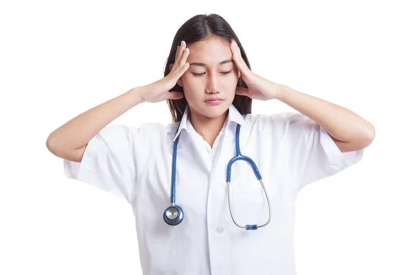 Asiatiska unga läkare kvinna upprörd. — Stockfoto
