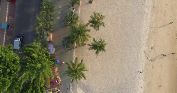 Vista aerea dall'alto della spiaggia di Pattaya — Video Stock