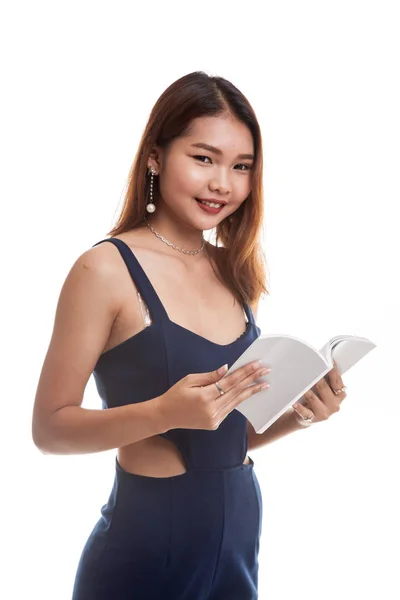 Jeune asiatique femme avec un livre. — Photo