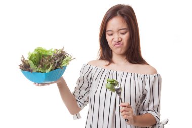 Asyalı kadın nefret salata.
