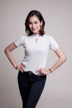 Güzel genç Asyalı kadın..