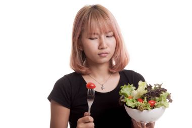 Asyalı kadın nefret salata.
