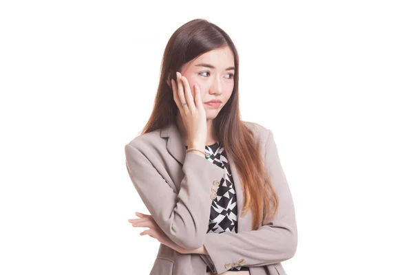 Hermosa joven asiática mujer llegar aburrido . — Foto de Stock