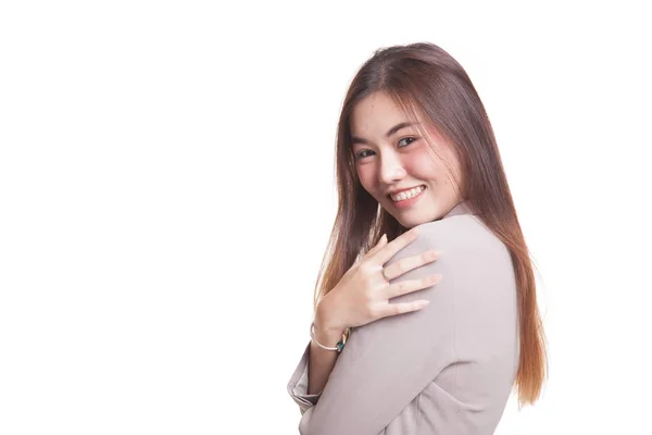 Feliz bela jovem mulher asiática . — Fotografia de Stock