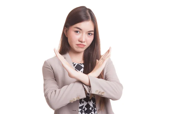 Красивая молодая азиатка говорит нет. — стоковое фото